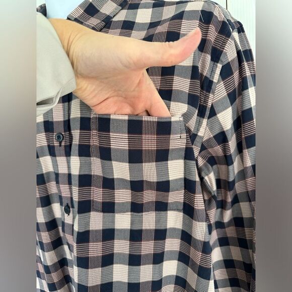 Johnston & Murphy Plaid Button Down Shirt Long Sleeve Cotton Mens XL - Picture 12 of 14